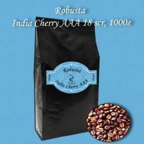 Кава зернова Robusta India Cherry AAA 19scr C.B. 1000г